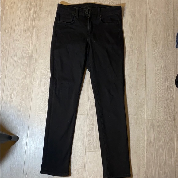 American Eagle Black Short Straight Leg Jean - Picture 1 of 4
